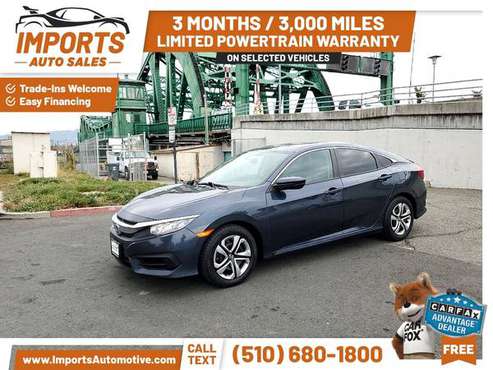 2017 Honda Civic LXSedan 6M FOR ONLY $170/mo! - cars & trucks - by... for sale in Alameda, CA