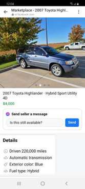 Toyota highlander - cars & trucks - by owner - vehicle automotive sale for sale in Lincoln, NE