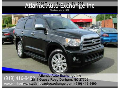 2014 Toyota Sequoia Platinum 4x4 - - by dealer for sale in Durham, NC