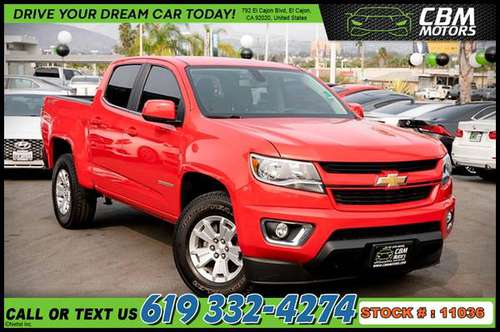 2016 CHEVROLET COLORADO 4WD LT W/BACK UP CAMERA - LOW DOWN! - cars & for sale in El Cajon, CA