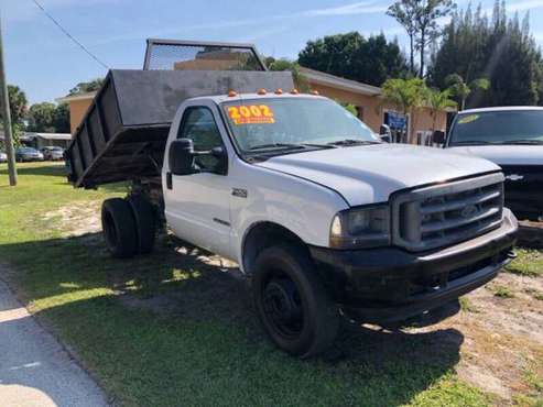 2002 Ford F450 7 3 diesel dumpbed flatbed dually truck commercial for sale in Melbourne , FL