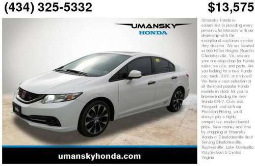 2013 Honda Civic Si *Black Friday Sale Starts Early! Call RAVEN -... for sale in Charlottesville, VA