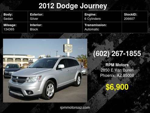 2012 Dodge Journey SXT - cars & trucks - by dealer - vehicle... for sale in Phoenix, AZ