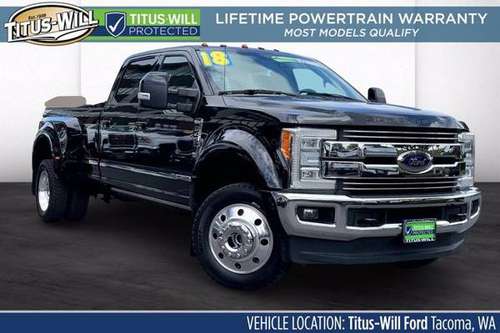 2018 Ford Super Duty F-450 DRW Diesel 4x4 4WD Truck LARIAT Crew Cab for sale in Tacoma, WA