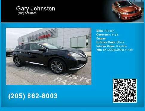 2019 Nissan Murano Platinum - cars & trucks - by dealer - vehicle... for sale in Clanton, AL