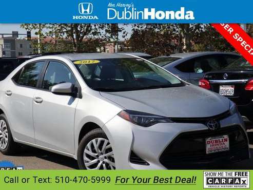 2017 Toyota Corolla LE - cars & trucks - by dealer - vehicle... for sale in Dublin, CA