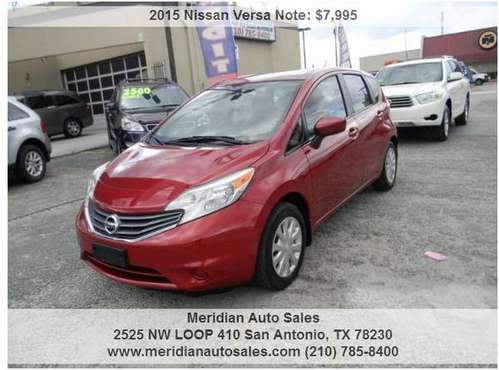 2015 NISSAN VERSA NOTE S 4DR, NICE AND ECONOMIC HATCHBACK, LOOK!!! -... for sale in San Antonio, TX