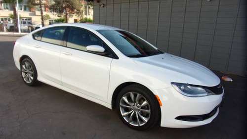 2015 Chrysler 200 S warranty 4cyl auto mpg++ new tires white leather... for sale in Escondido, CA