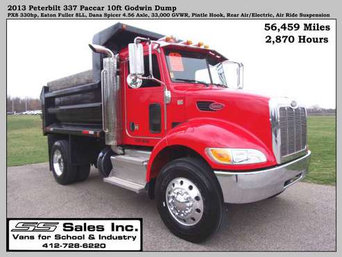 2013 Peterbilt 337 10ft Dump Truck - PX8 8-Speed 4 56 - 56, 459 Miles for sale in Pittsburgh, PA