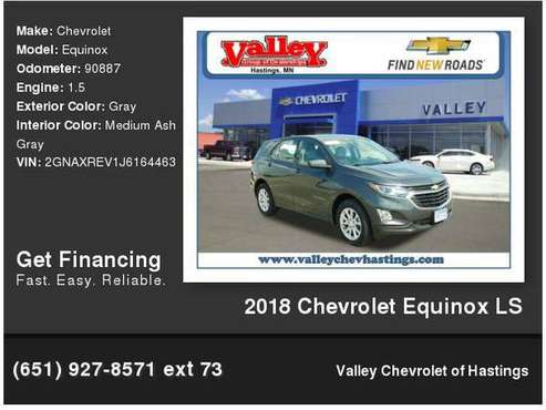 2018 Chevrolet Chevy Equinox LS - cars & trucks - by dealer -... for sale in Hastings, MN