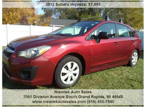 2012 Subaru Impreza 2.0i AWD stk #2335 - cars & trucks - by dealer -... for sale in Grand Rapids, MI