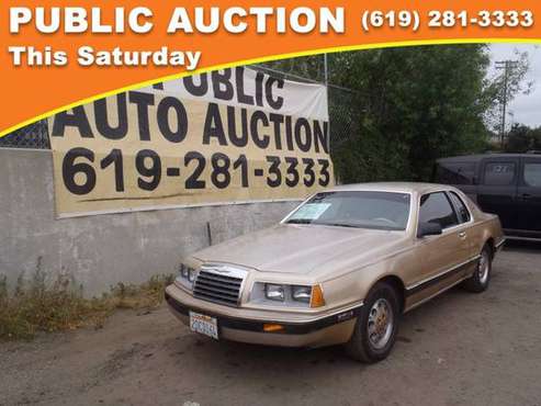1986 Ford THUNDERBIRD Public Auction Opening Bid for sale in Mission Valley, CA