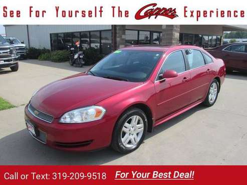 2013 Chevy Chevrolet Impala LT sedan Red for sale in Marengo, IA