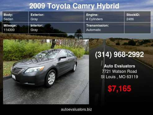 2009 Toyota Camry Hybrid 4dr Sdn - cars & trucks - by dealer -... for sale in Saint Louis, MO