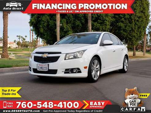 2012 Chevrolet Cruze LTZ RS Only $159/mo! Easy Financing! - cars &... for sale in Palm Desert , CA