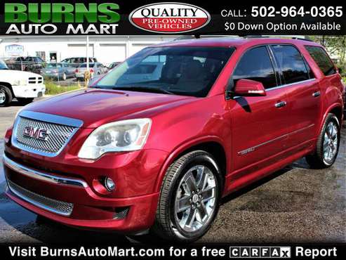 1-Owner 3rd Row 2011 GMC Acadia AWD Denali Sunroof Leather - cars for sale in Louisville, KY