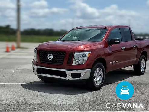 2019 Nissan Titan Crew Cab SV Pickup 4D 5 1/2 ft pickup Red -... for sale in Albuquerque, NM