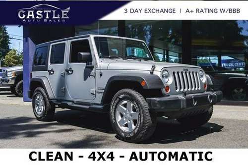 2012 Jeep Wrangler Unlimited 4x4 4WD SUV Sport Convertible - cars & for sale in Lynnwood, WA