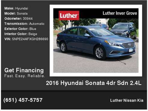 2016 Hyundai Sonata 4dr Sdn 2.4L for sale in Inver Grove Heights, MN