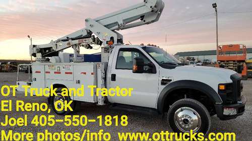 2008 Ford F-450 4wd 40ft Work Bucket 3200lb Crane Truck 9ft Utility for sale in Indianapolis, IN