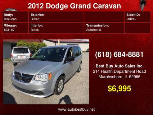2012 Dodge Grand Caravan SE 4dr Mini Van Call for Steve or Dean -... for sale in Murphysboro, IL