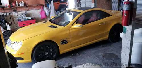 2005 mercedes SL55 AMG yellow on red interior and MINT CONDITION! for sale in Pompano Beach, FL