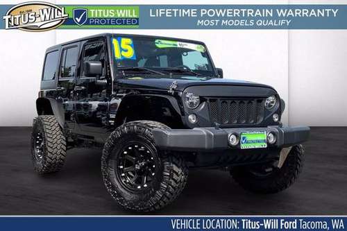 2015 Jeep Wrangler Unlimited 4x4 4WD SUV Sport Convertible - cars & for sale in Tacoma, WA