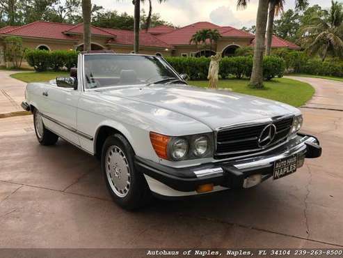 1986 Mercedes-Benz 560SL, only 88K Kilometers, 54K Miles! Both tops! W for sale in Naples, FL