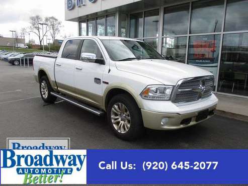 2014 Ram 1500 truck Laramie Longhorn - Ram Bright White Clearcoat for sale in Green Bay, WI