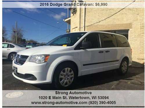 2016 Dodge Grand Caravan SE 4dr Mini Van - cars & trucks - by dealer... for sale in Watertown, WI