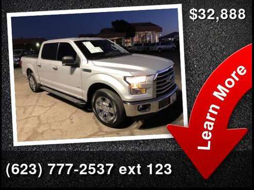 2016 Ford F-150 XLT Crew Cab 2WD Silver - cars & trucks - by dealer... for sale in Glendale, AZ
