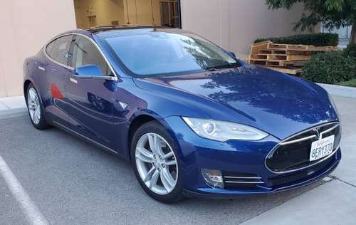 2015 Tesla Model S 70 RWD Blue Autopilot - cars & trucks - by owner... for sale in San Mateo, CA
