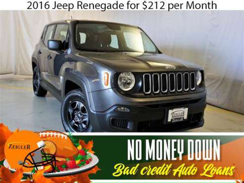 $212/mo 2016 Jeep Renegade Bad Credit & No Money Down OK - cars &... for sale in Carol Stream, IL
