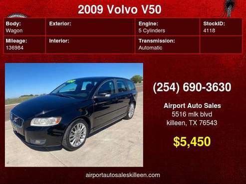2009 Volvo V50 4dr Wgn 2.4L FWD Extra Clean! - cars & trucks - by... for sale in Killeen, TX