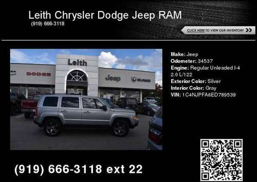 2014 Jeep Patriot High Altitude - cars & trucks - by dealer -... for sale in Aberdeen, NC