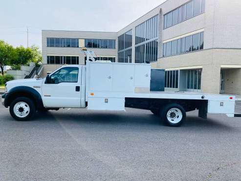 2006 Ford Superduty F550 utility FLATBED truck DIESEL LOW LOW MILES for sale in Clackamas, WA