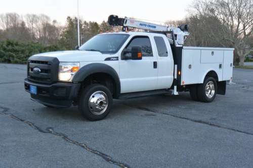 2015 Ford F550 V10 Crane Utility Service Truck - cars & trucks - by... for sale in New Bedford, MA