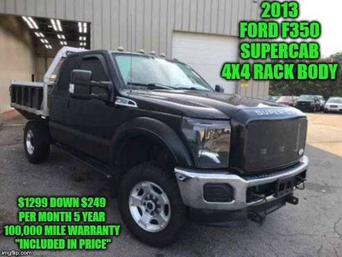 !!!***2013 FORD F350 SUPERCAB XLT 4X4 RACK BODY PICKUP***!!! for sale in Rowley, MA