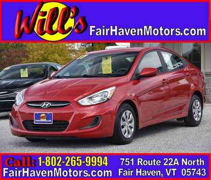 2017 HYUNDAI ACCENT SE 4dr Sedan 4 Cyl Gas Saver! LOW MILES! HU308506 for sale in FAIR HAVEN, VT