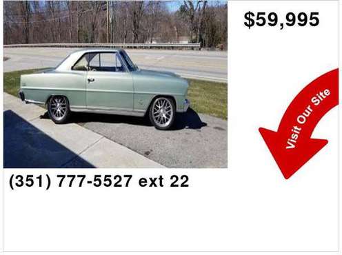 1966 Chevy Ii Nova - cars & trucks - by dealer - vehicle automotive... for sale in Auburn, MA