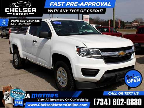 204/mo - 2016 Chevrolet Colorado Work Truck Extended Cab - Easy for sale in Chelsea, MI