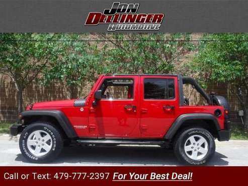 2010 Jeep Wrangler Unlimited Sport 4x4 4dr SUV suv Red for sale in Springdale, AR