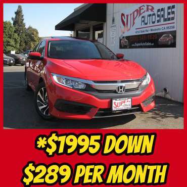 Black Friday Deals on this 2016 HONDA CIVIC EX Red on Red! - cars &... for sale in Modesto, CA