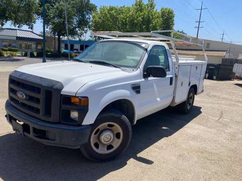 2008 Ford F-350 utility bed service truck with ladder rack - cars & for sale in Lodi , CA