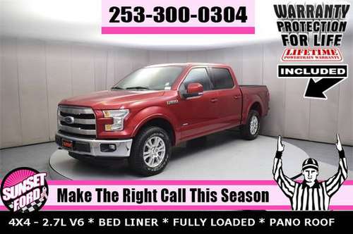2016 Ford F-150 Lariat 4WD SuperCrew 4X4 AWD PICKUP TRUCK *F150* 1500 for sale in Sumner, WA