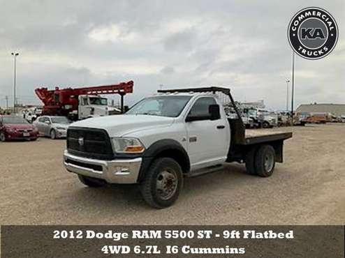 2012 Dodge RAM 5500 ST - 9ft Flatbed - 4WD 6 7L I6 Cummins (179277) for sale in Dassel, MN