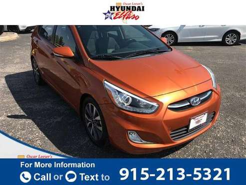 2015 Hyundai Accent Sport hatchback Vitamin C Pearl - cars & trucks... for sale in El Paso, TX
