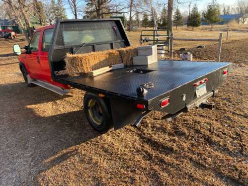 1999 F350 crew cab flat bed for sale in swanville, MN