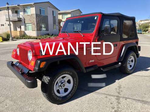 WANTED : Jeep Wrangler for sale in Ventura, CA