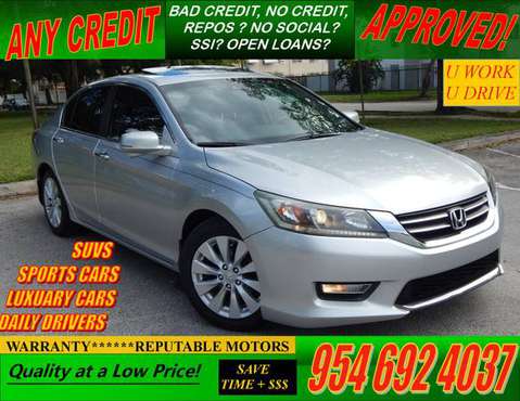 2013 HONDA ACCORD EXL✅BACKUP CAMERA🥳SUNROOF**LEATHER*USB*MEMORY... for sale in Hollywood, FL
